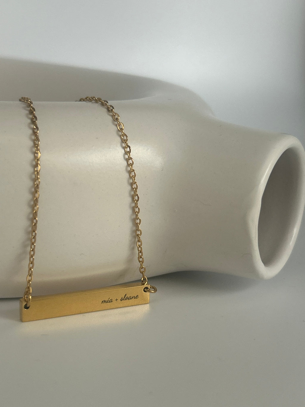 CUSTOM ENGRAVED BAR NECKLACE