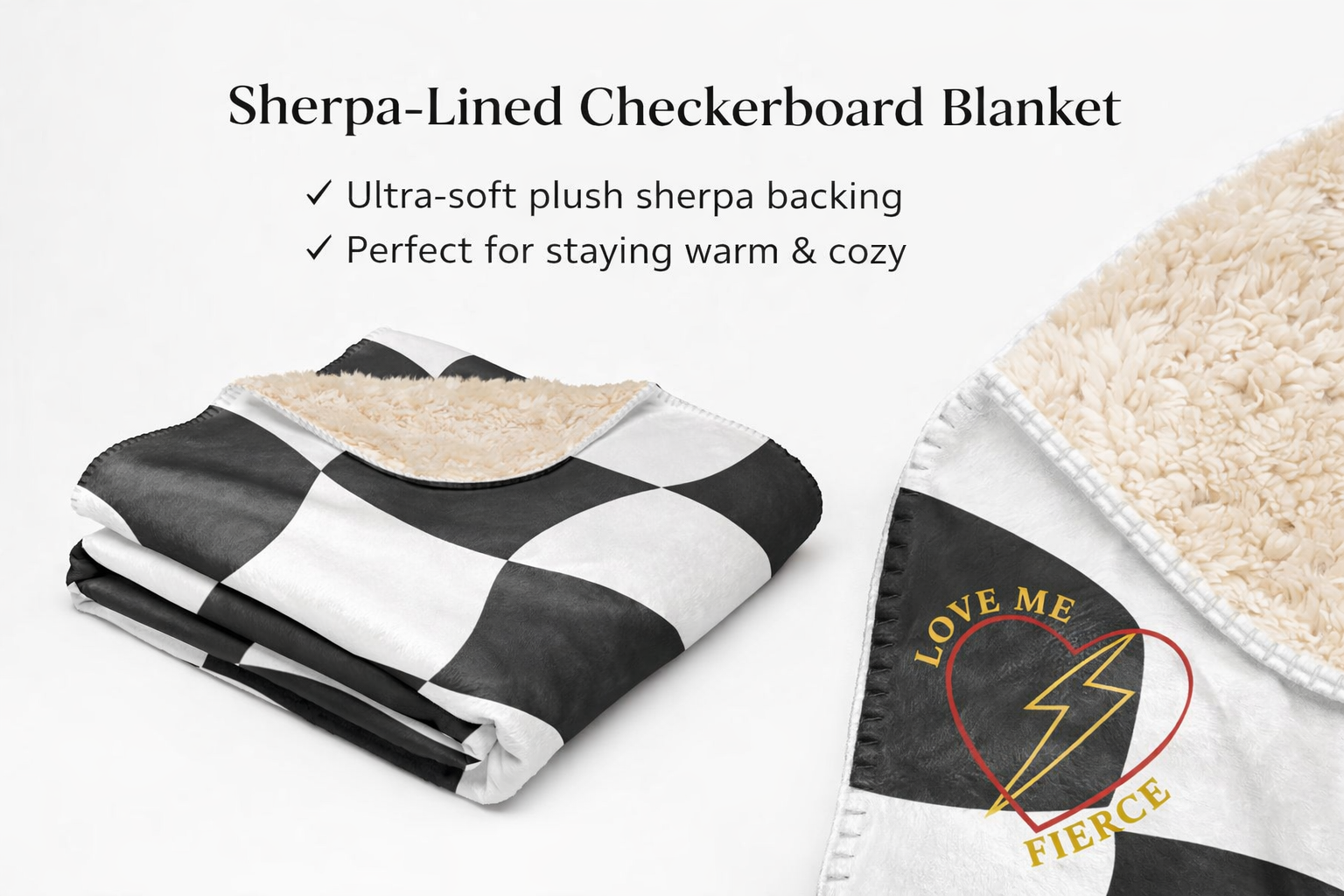 SHERPA BLANKET-CHECKERED
