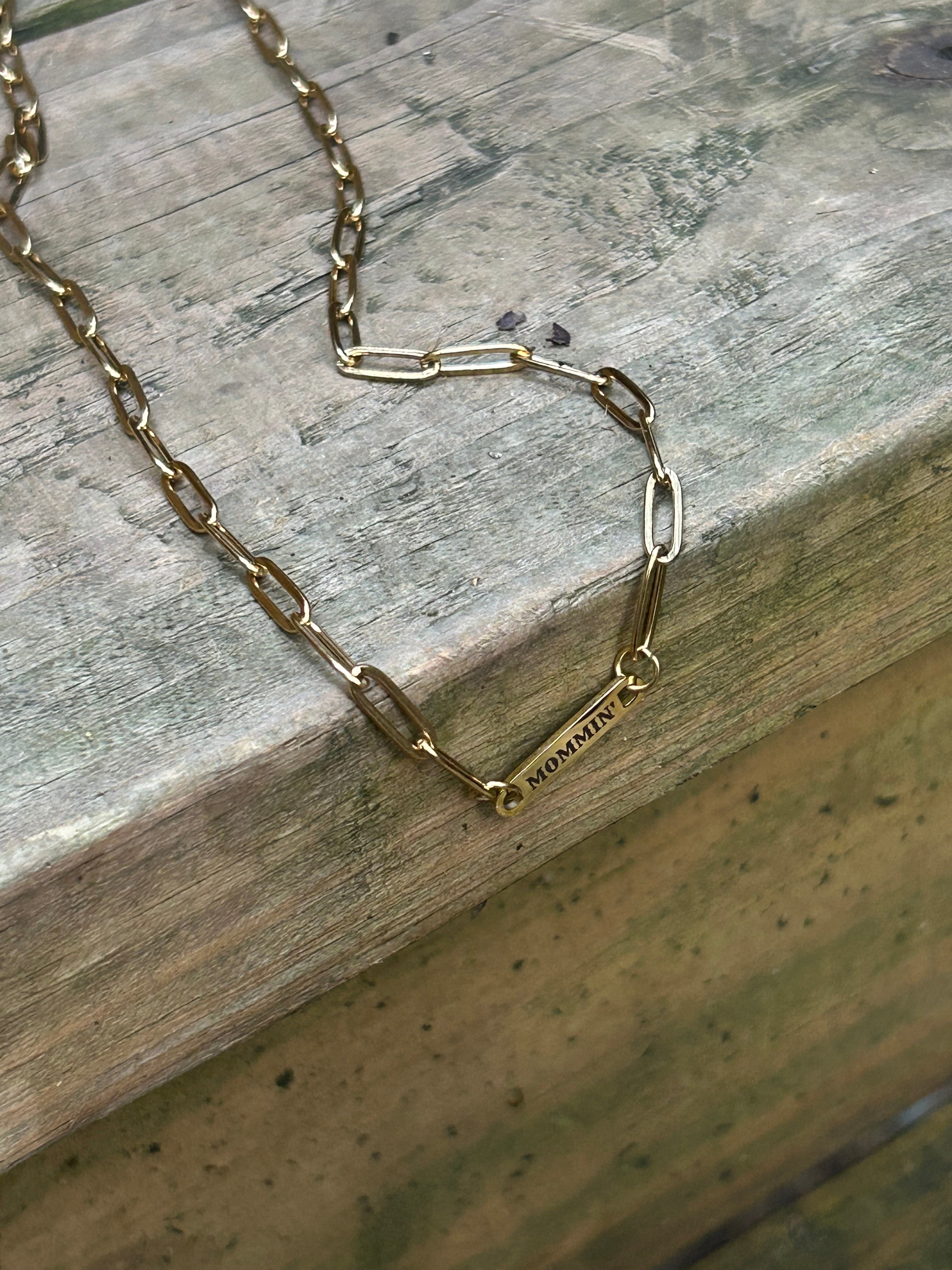 MOMMIN’ Paperclip Necklace