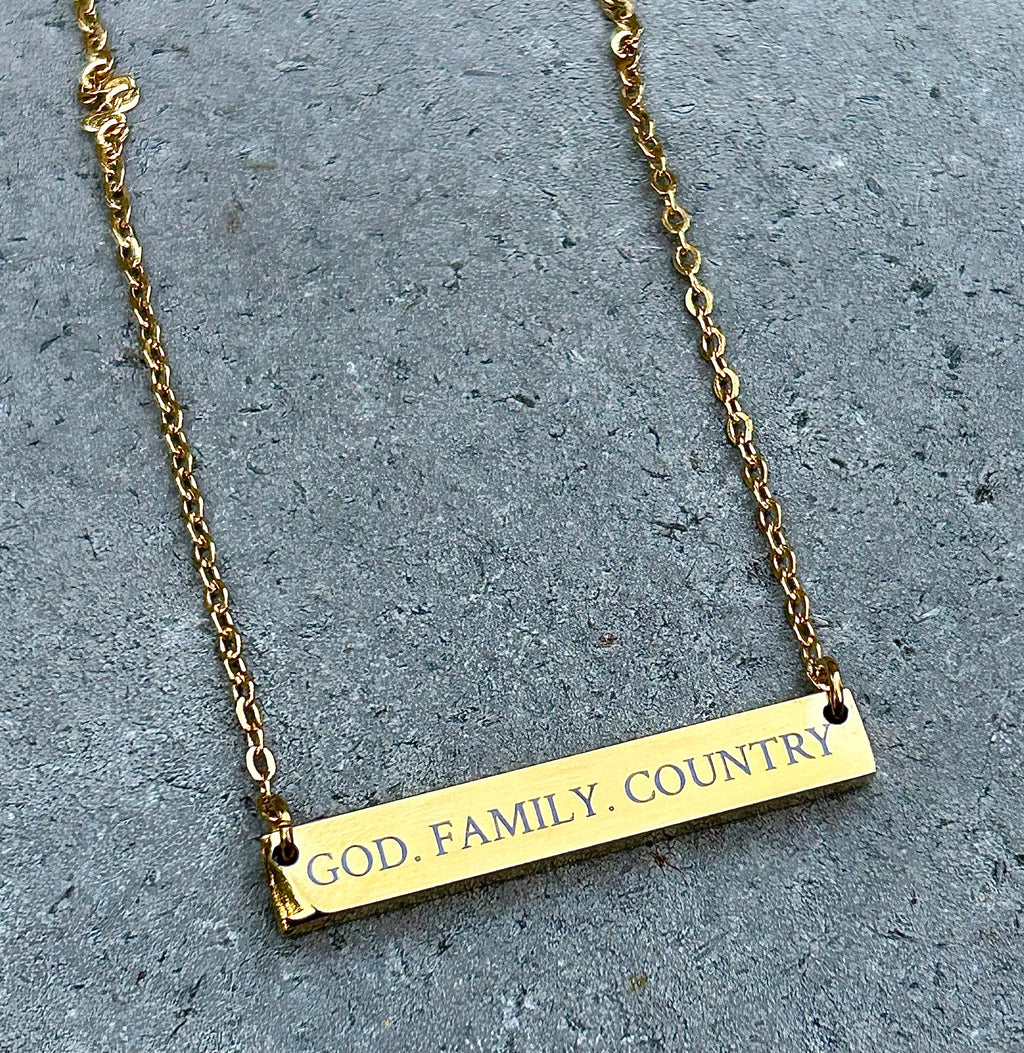 CUSTOM ENGRAVED BAR NECKLACE