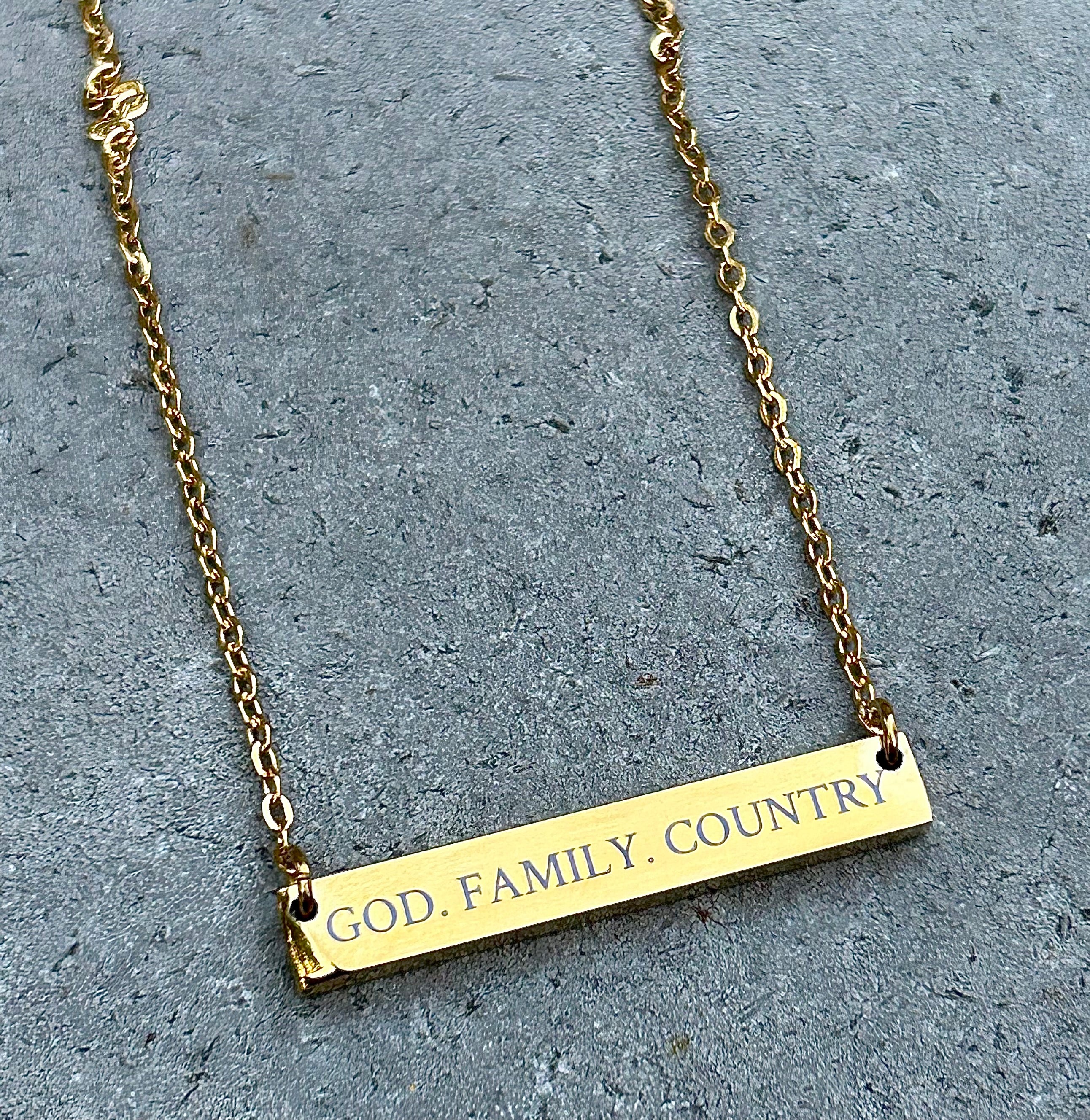 CUSTOM ENGRAVED BAR NECKLACE