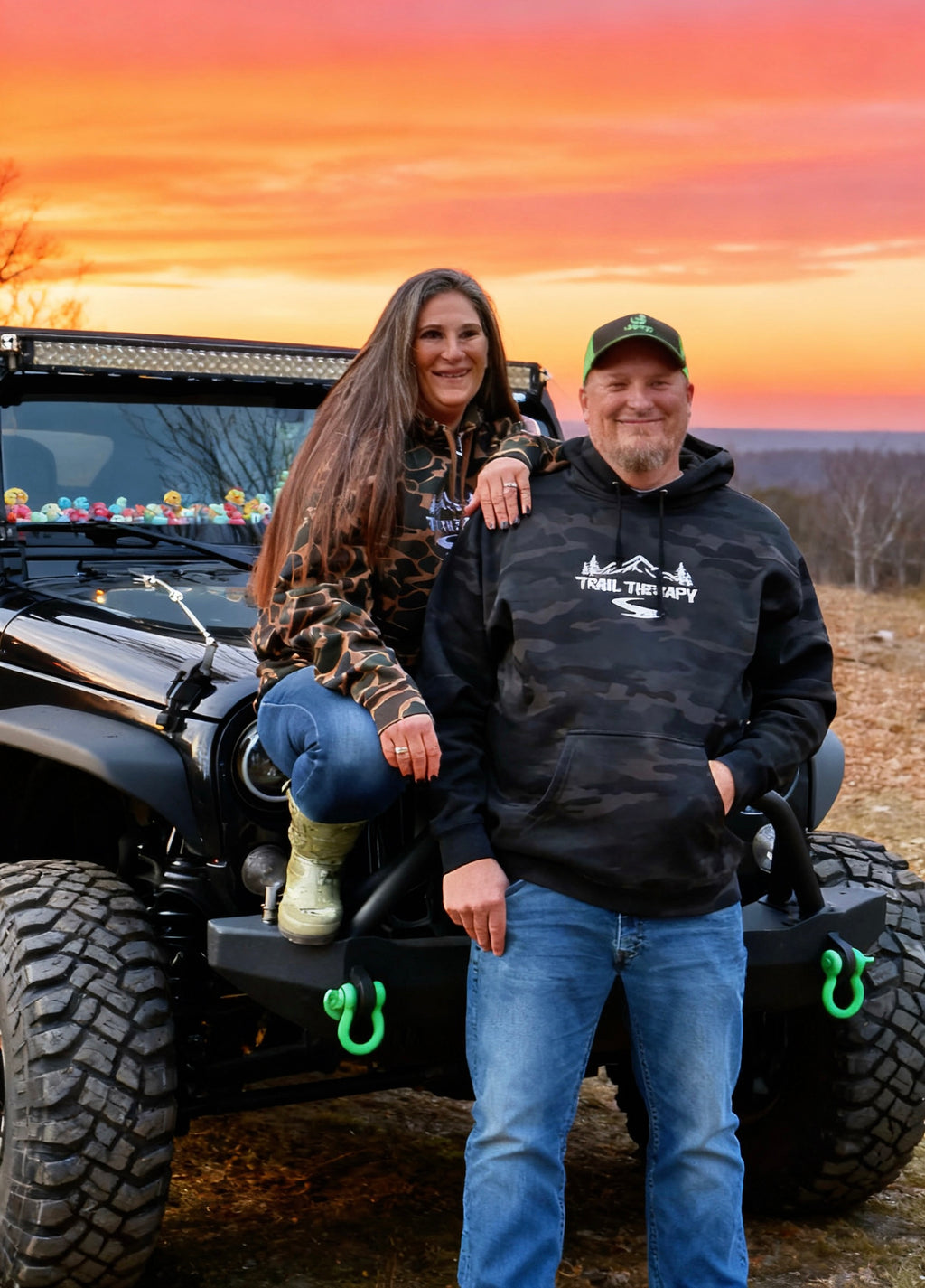 Trail Therapy Hoodie | Black Camo - Embroidered Heavyweight