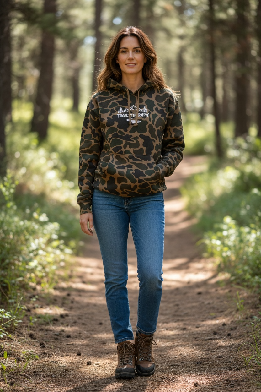 Trail Therapy Hoodie | Duck Camo - Embroidered Heavyweight