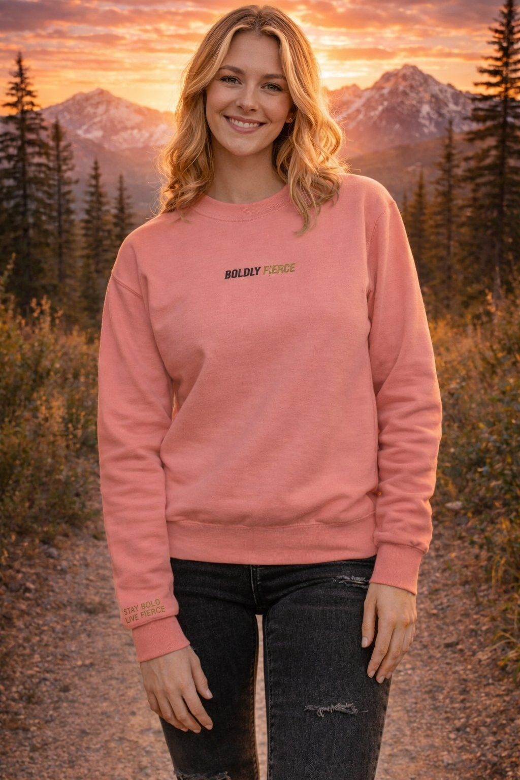 Boldly Fierce Embroidered Sweatshirt