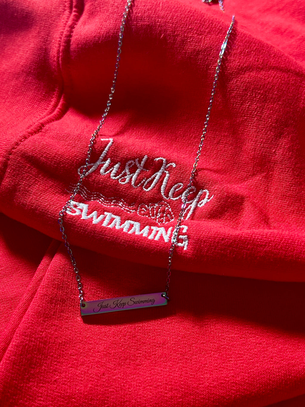 Just Keep Swimming- Finding Nemo Grille - Rainbow Necklace