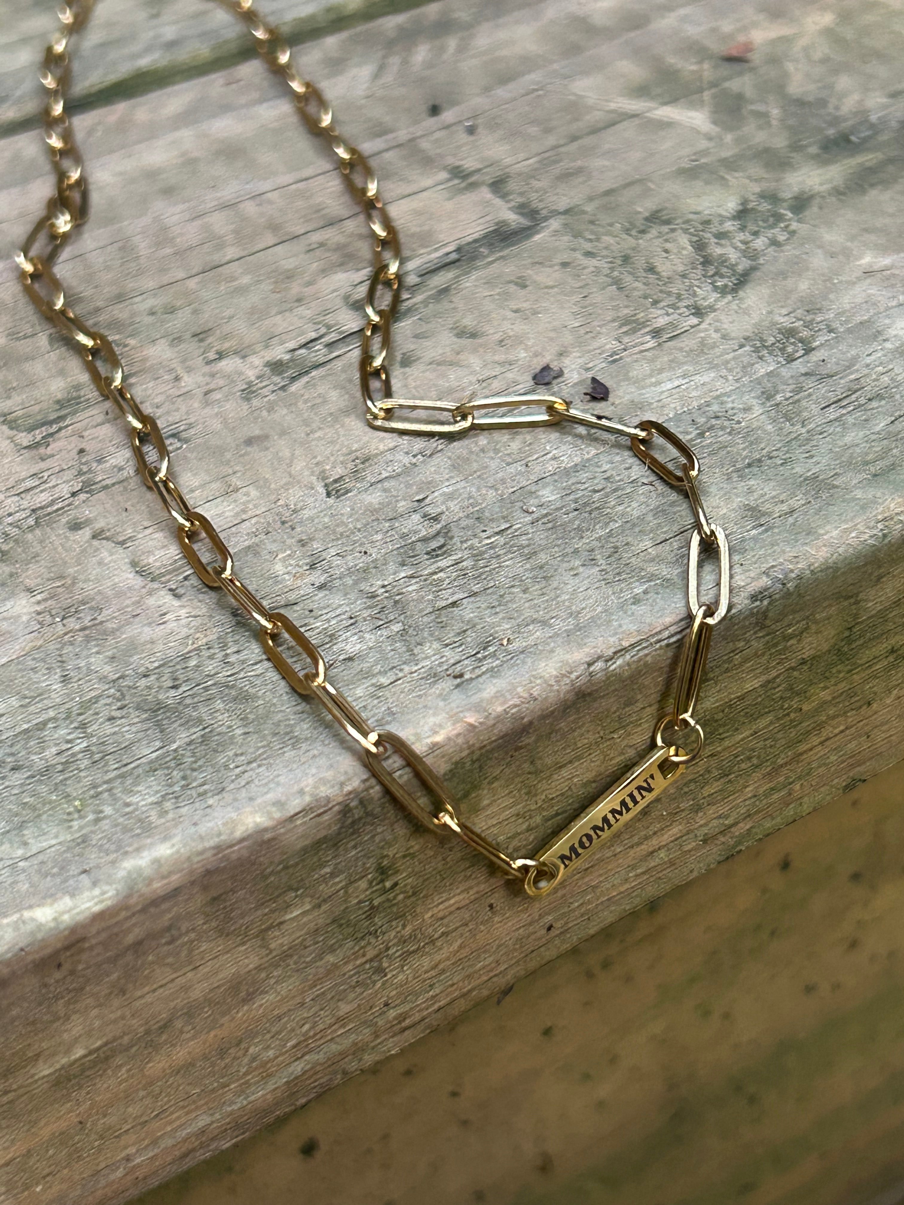MOMMIN’ Paperclip Necklace