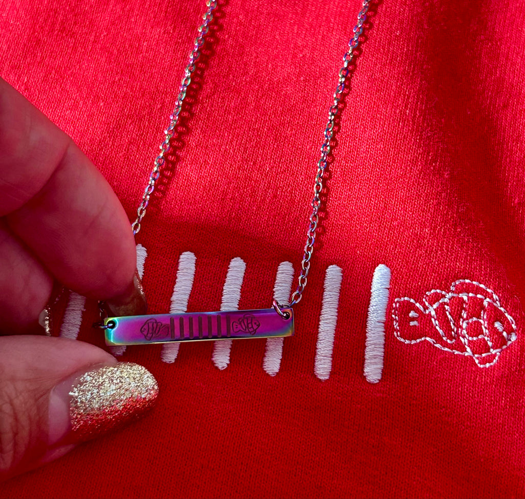 Just Keep Swimming- Finding Nemo Grille - Rainbow Necklace