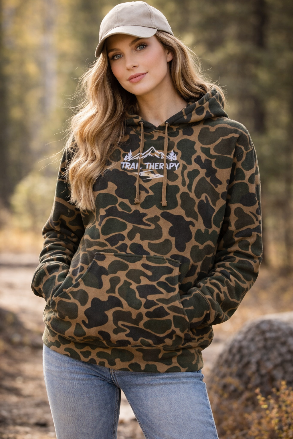 Trail Therapy Hoodie | Duck Camo - Embroidered Heavyweight