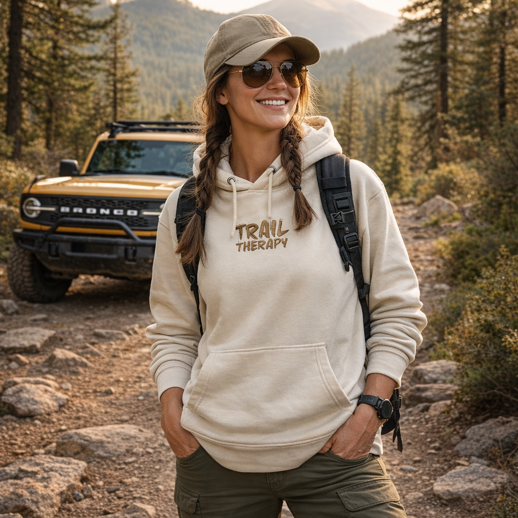 Trail Therapy Hoodie- Embroidered