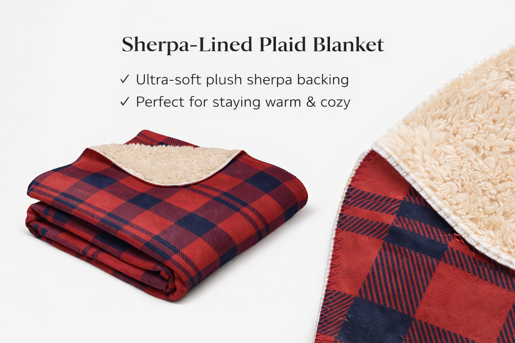 SHERPA BLANKET-PLAID