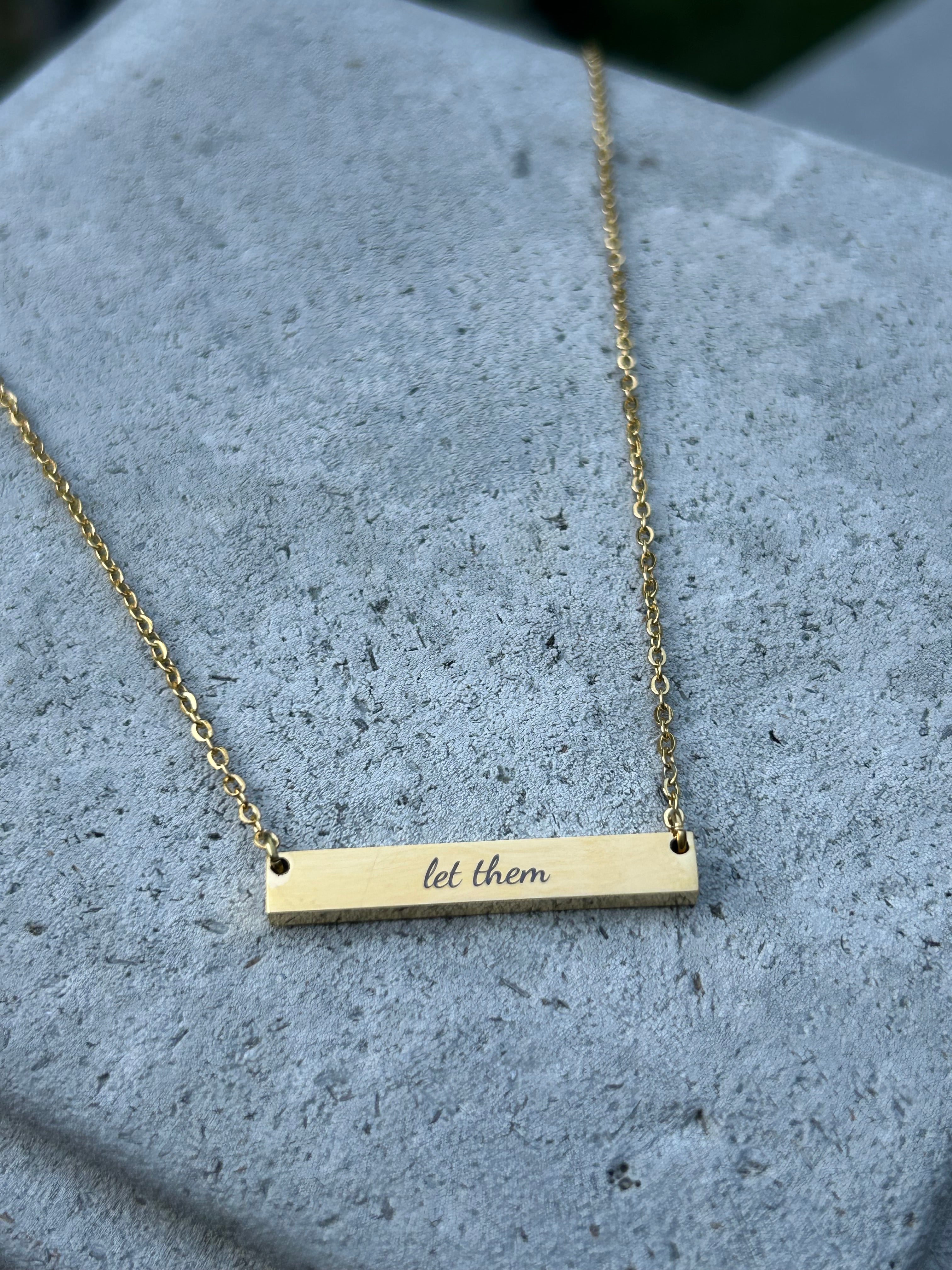 CUSTOM ENGRAVED BAR NECKLACE