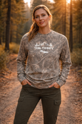 Trail Therapy Crewneck | Tree wood Camo | Embroidered Midweight