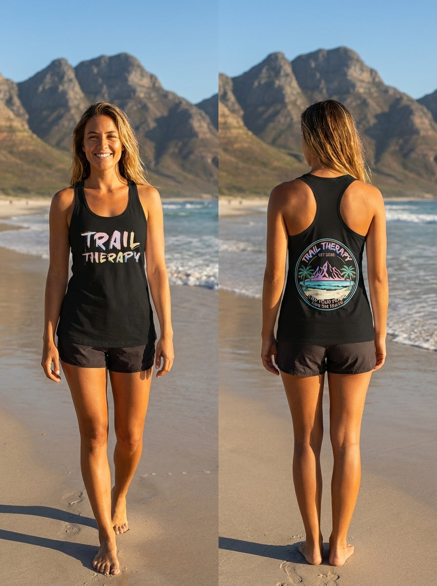 Women’s Racer Tank Top | Trail Therapy | Beach