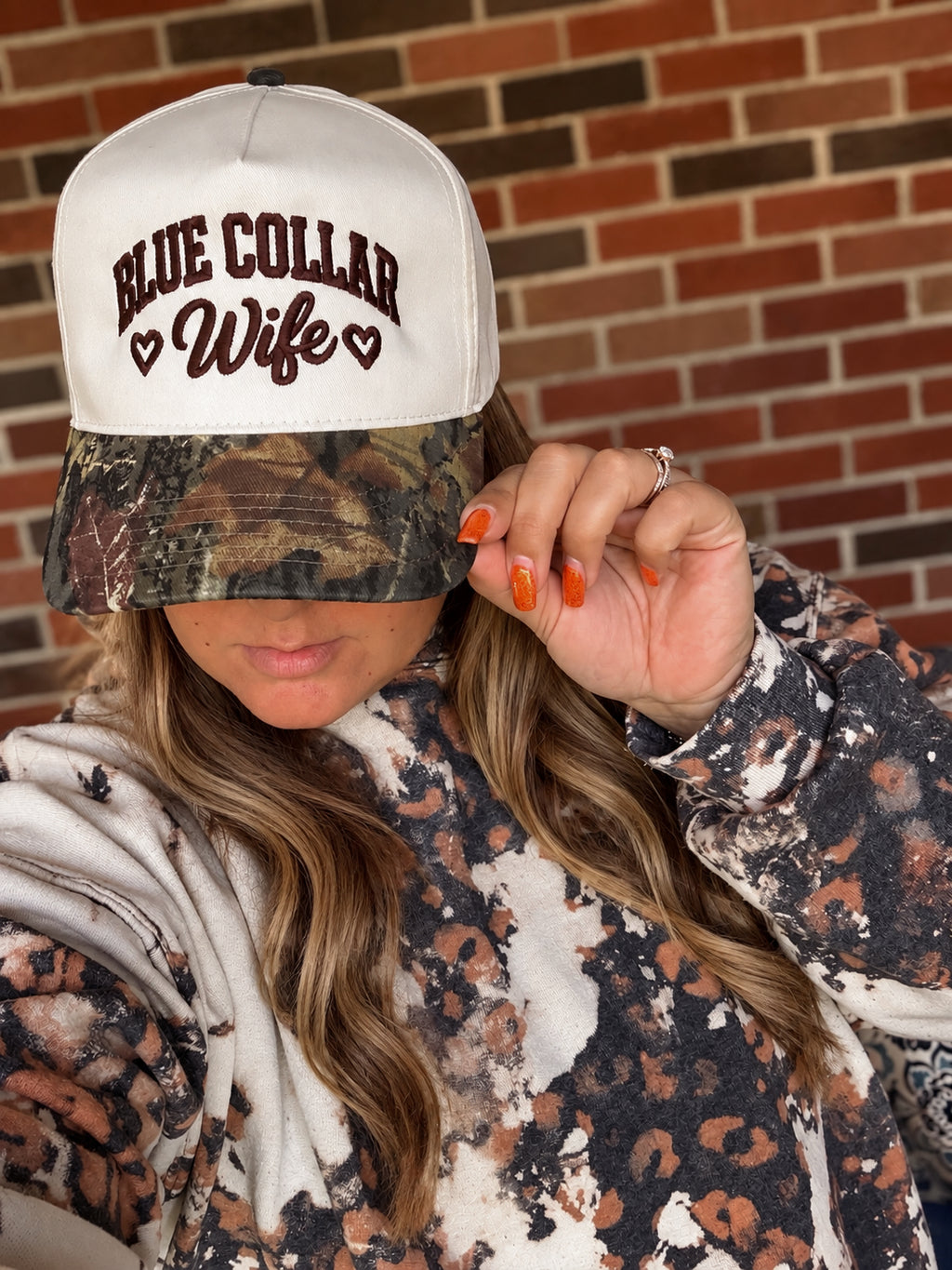 Blue Collar Wife Trucker Hat🤍
