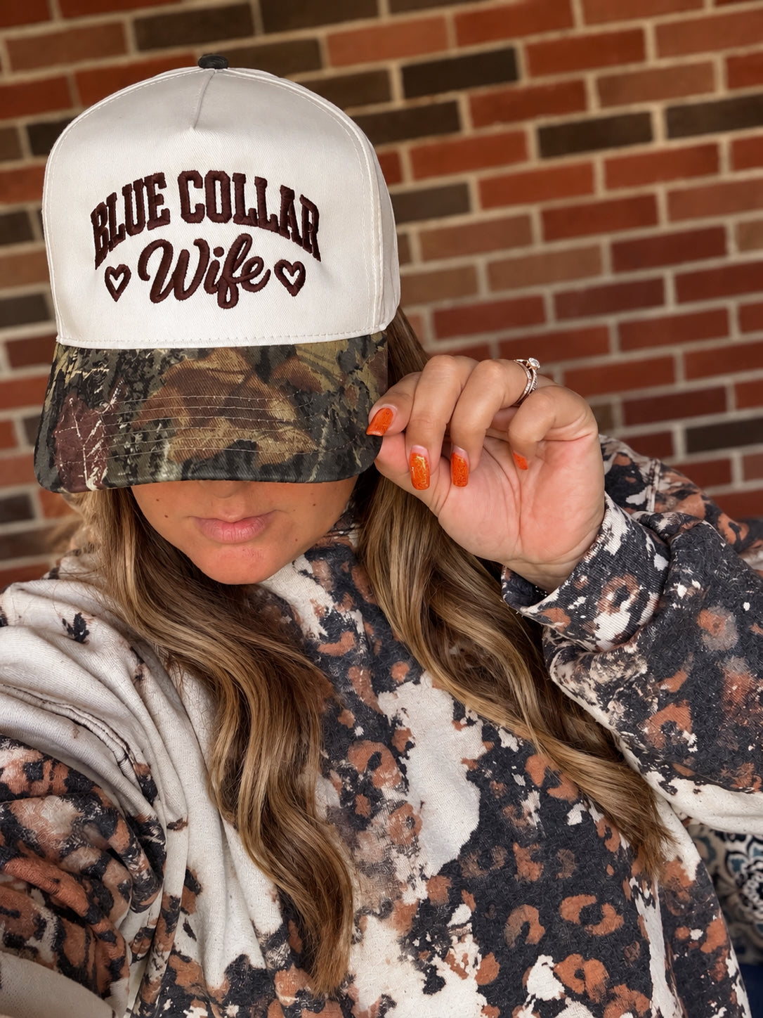 Blue Collar Wife Trucker Hat🤍