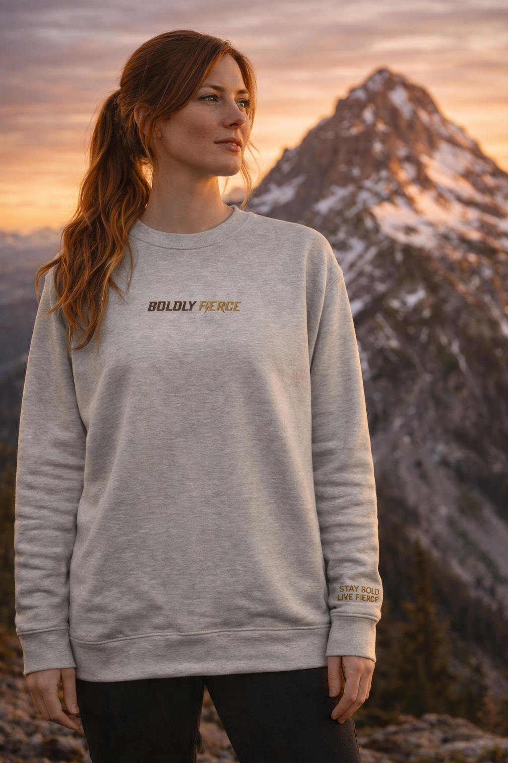 Boldly Fierce Embroidered Sweatshirt