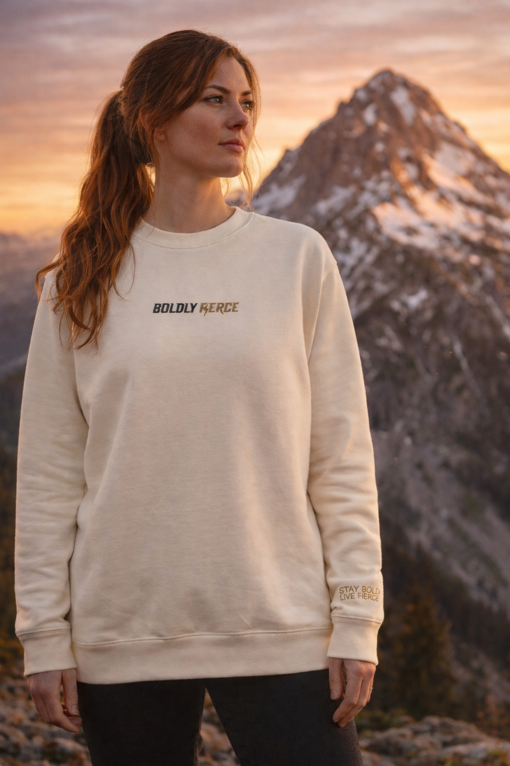 Boldly Fierce Embroidered Sweatshirt