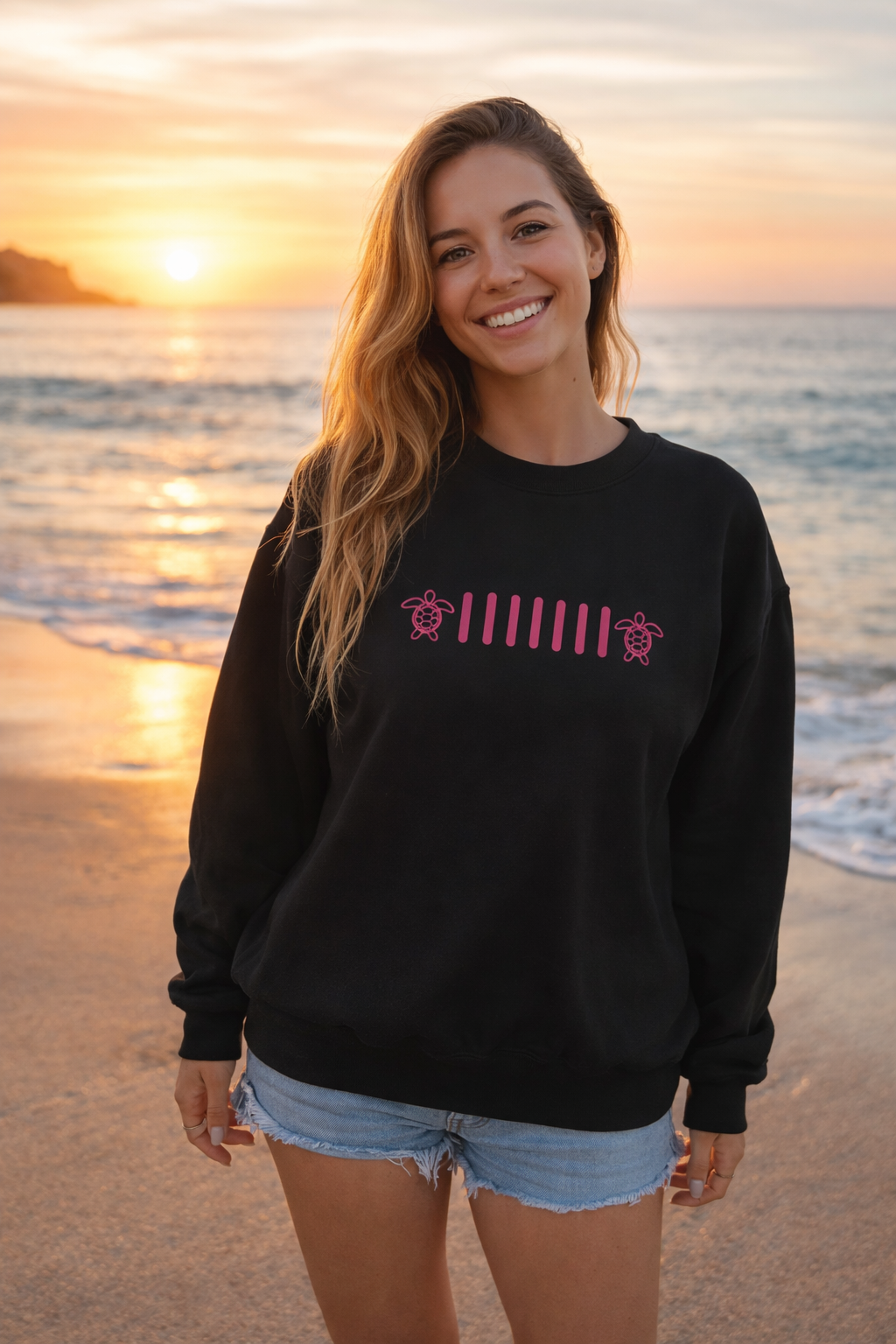 Embroidered Sea Turtle Crewneck