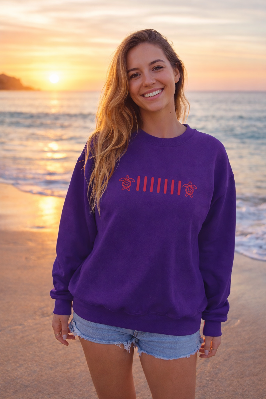 Embroidered Sea Turtle Crewneck