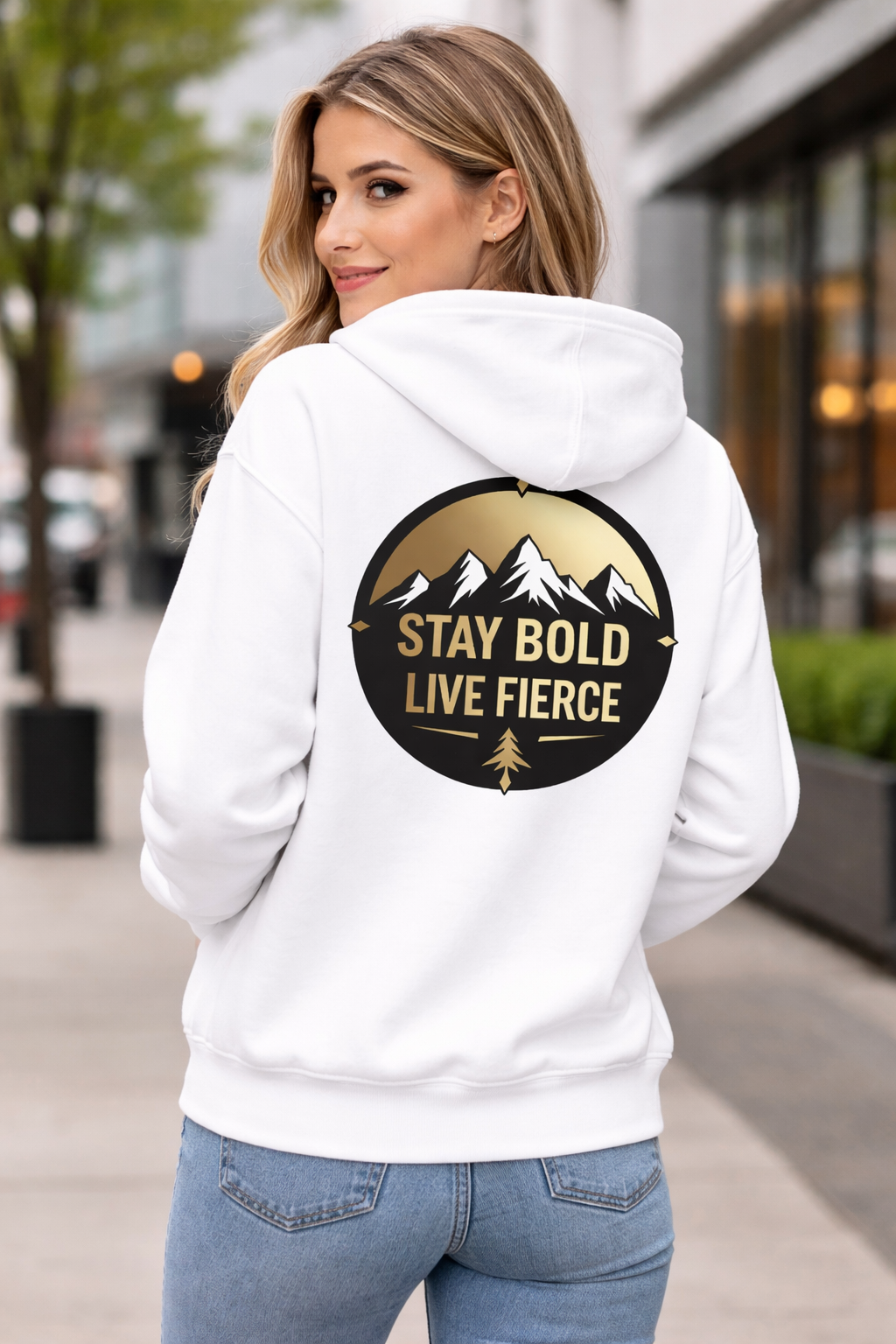 Live Bold Zip Up Hoodie - Embroidered