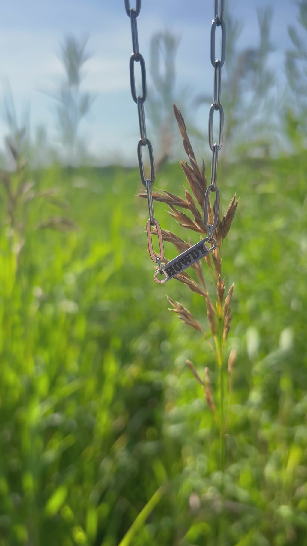 Howdy Paperclip Necklace